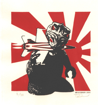 Illustration for article titled Destroy All Boring Art, With Godzilla